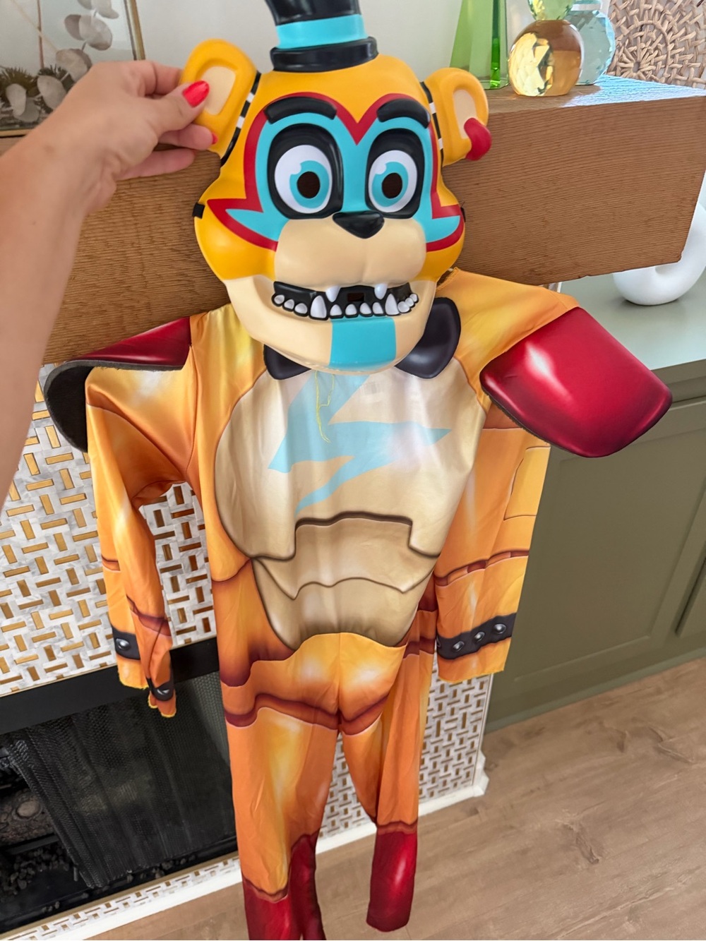 Kids Yellow Bear Costume with Mask - Unbranded